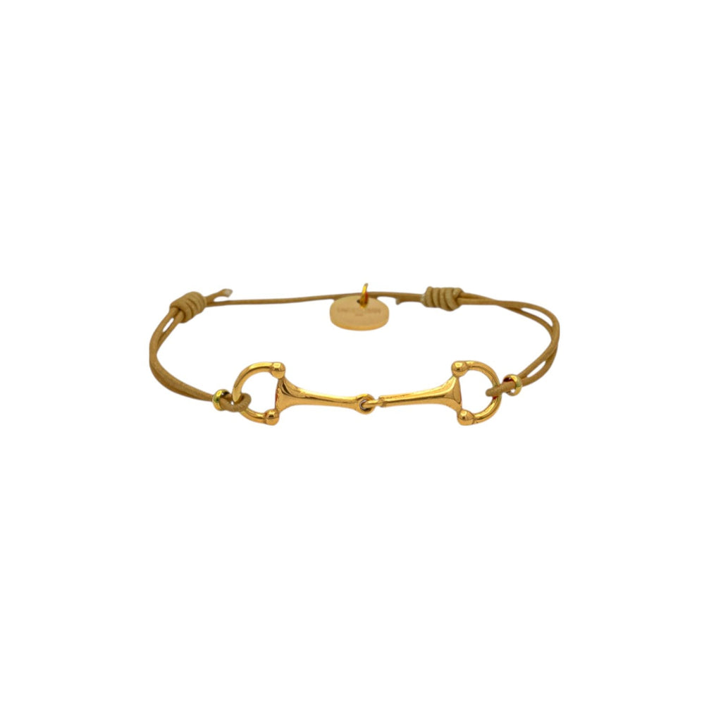 Equestrian Jewelry armband Lana: dun elastisch koordje met een fijne bit in goud of zilver