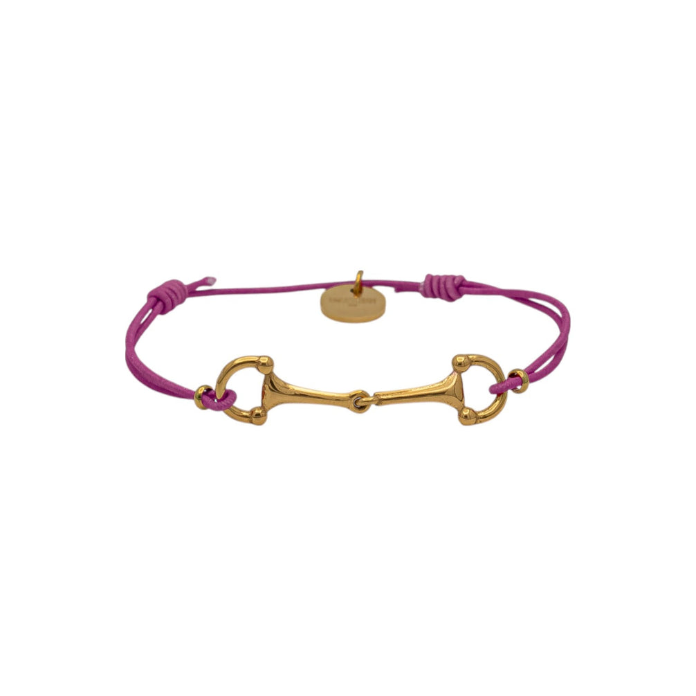 Equestrian Jewelry armband Lana: dun elastisch koordje met een fijne bit in goud of zilver