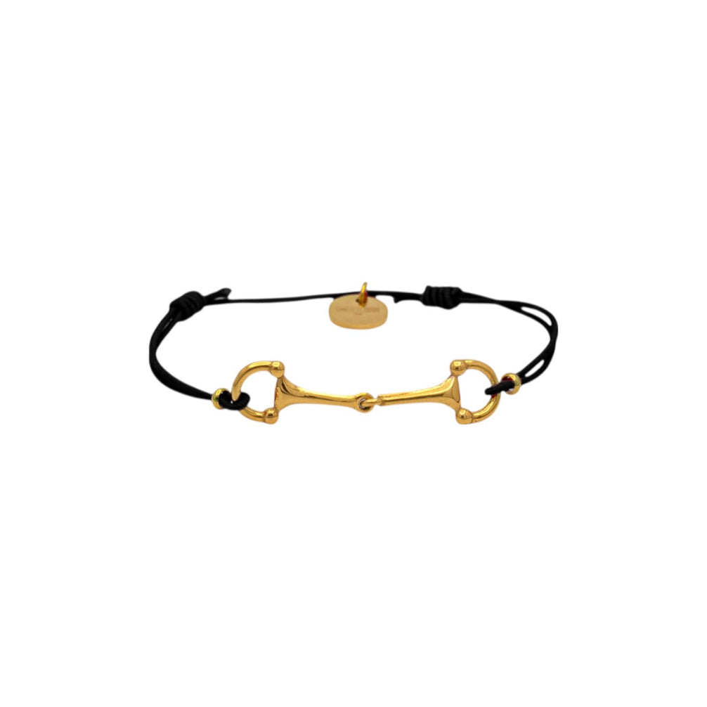 Equestrian Jewelry armband Lana: dun elastisch koordje met een fijne bit in goud of zilver