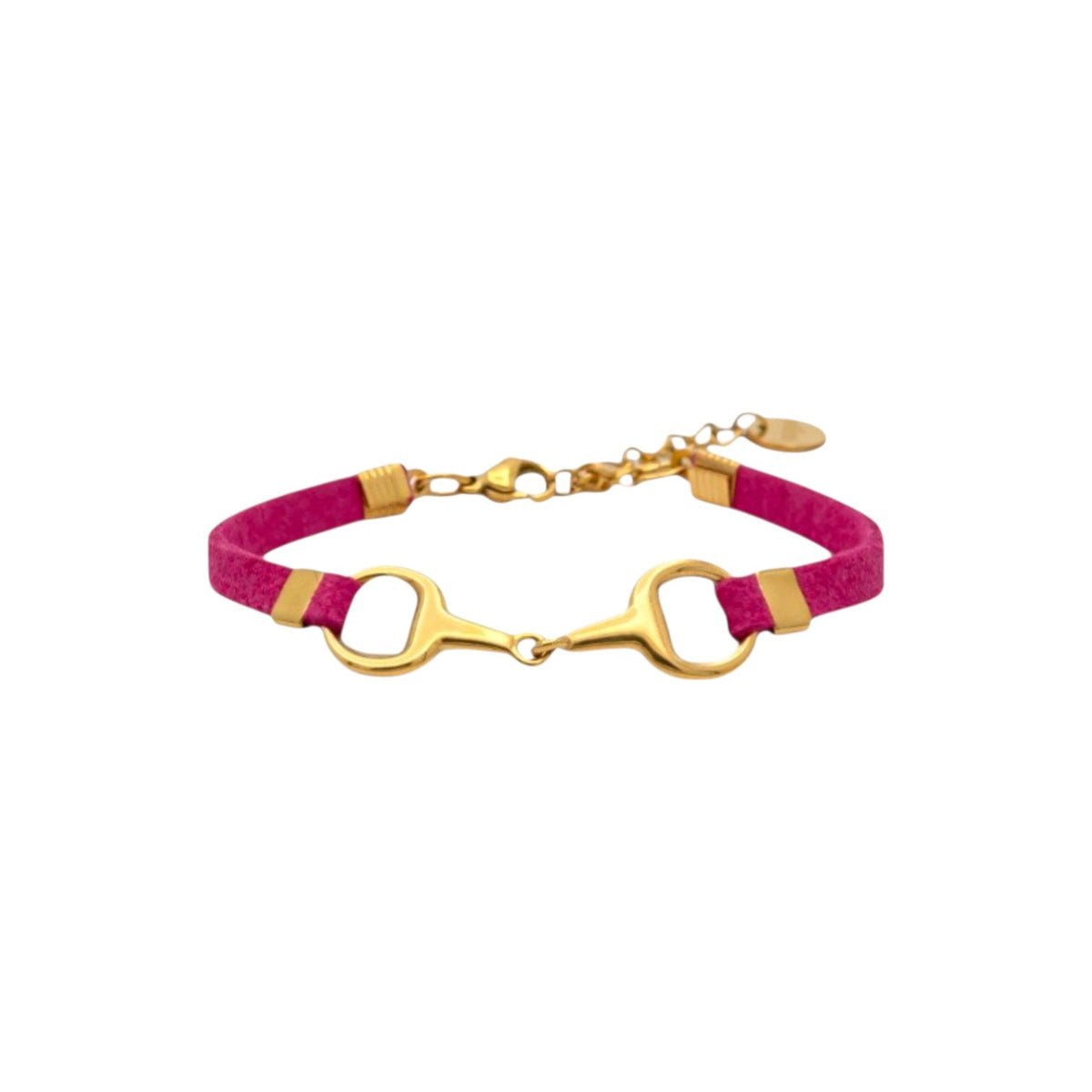 Equestrian Jewelry armband Lilo: bandje in suède-look met een bit in goud of zilver