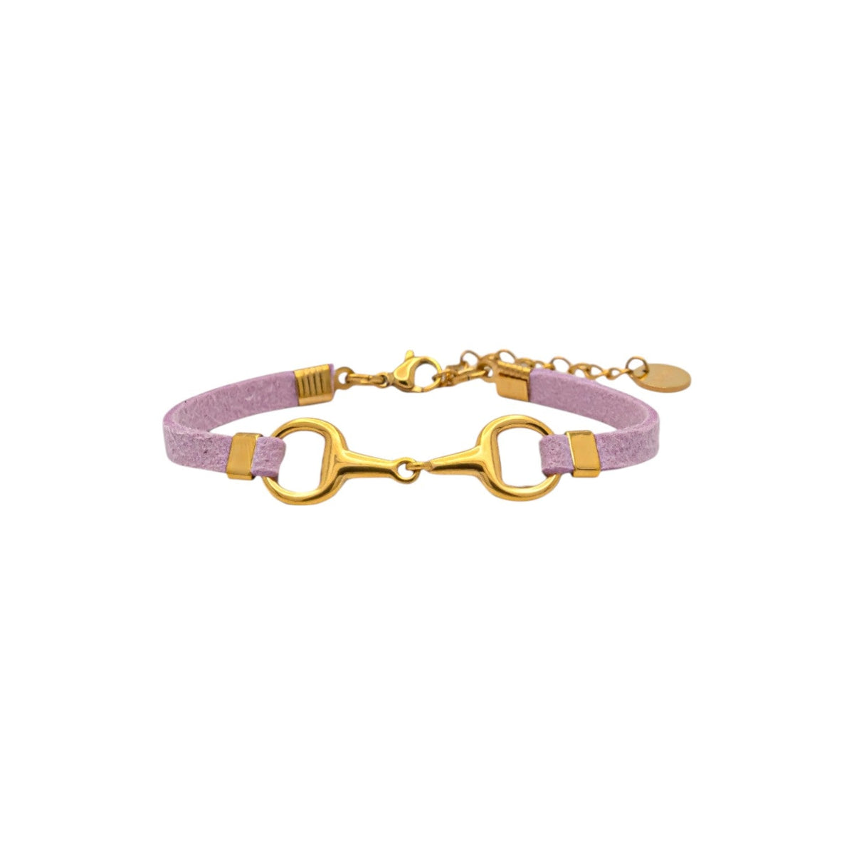 Equestrian Jewelry armband Lilo: bandje in suède-look met een bit in goud of zilver