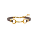 Equestrian Jewelry armband Lilo: bandje in suède-look met een bit in goud of zilver