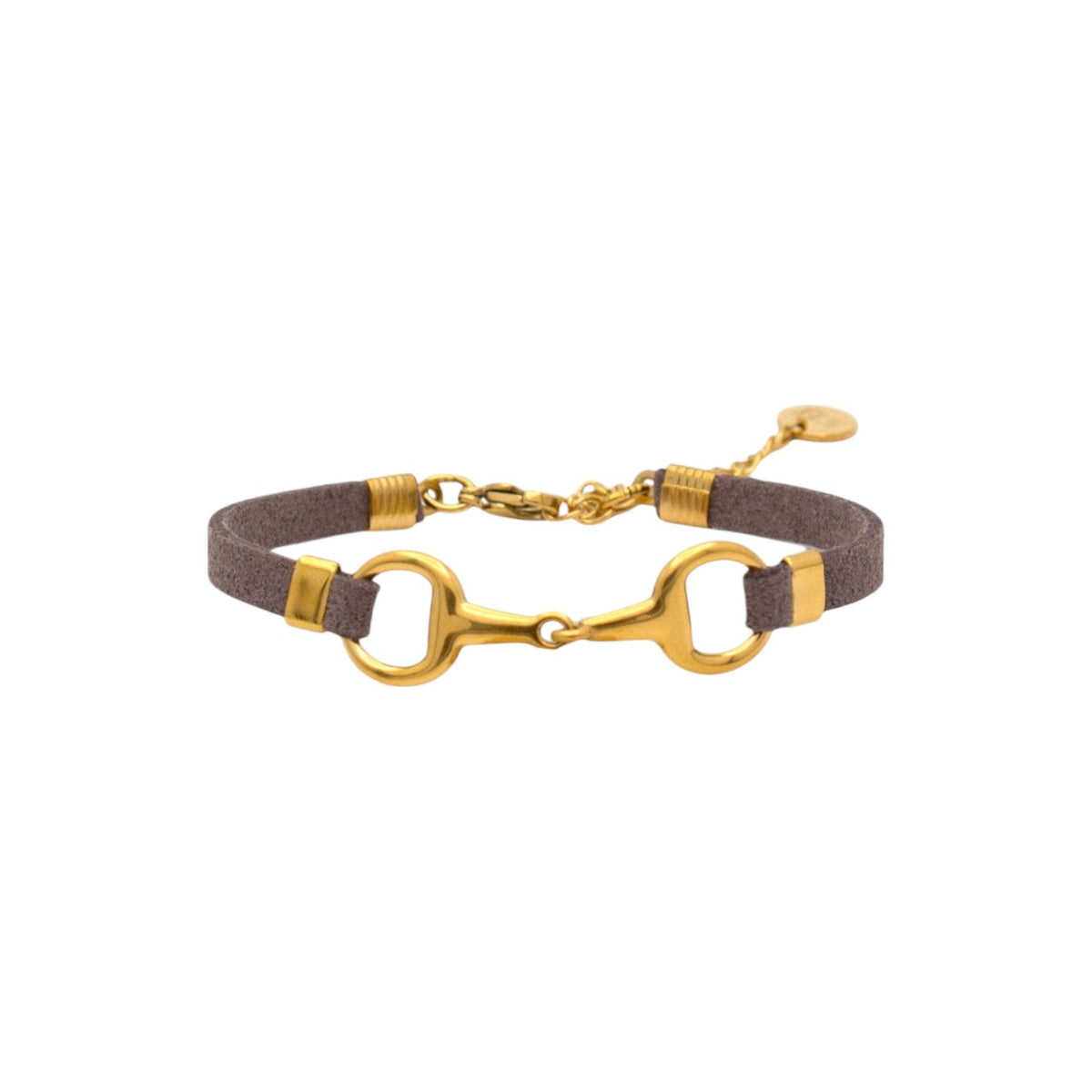 Equestrian Jewelry armband Lilo: bandje in suède-look met een bit in goud of zilver