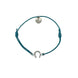 Equestrian Jewelry armband Lola: klein hoefijzer met strass-steentjes op een gekleurd koordje, in goud of zilver