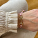 Equestrian Jewelry armband Sam: satijnen koord met een bit bezet met strass-steentjes, in goud of zilver