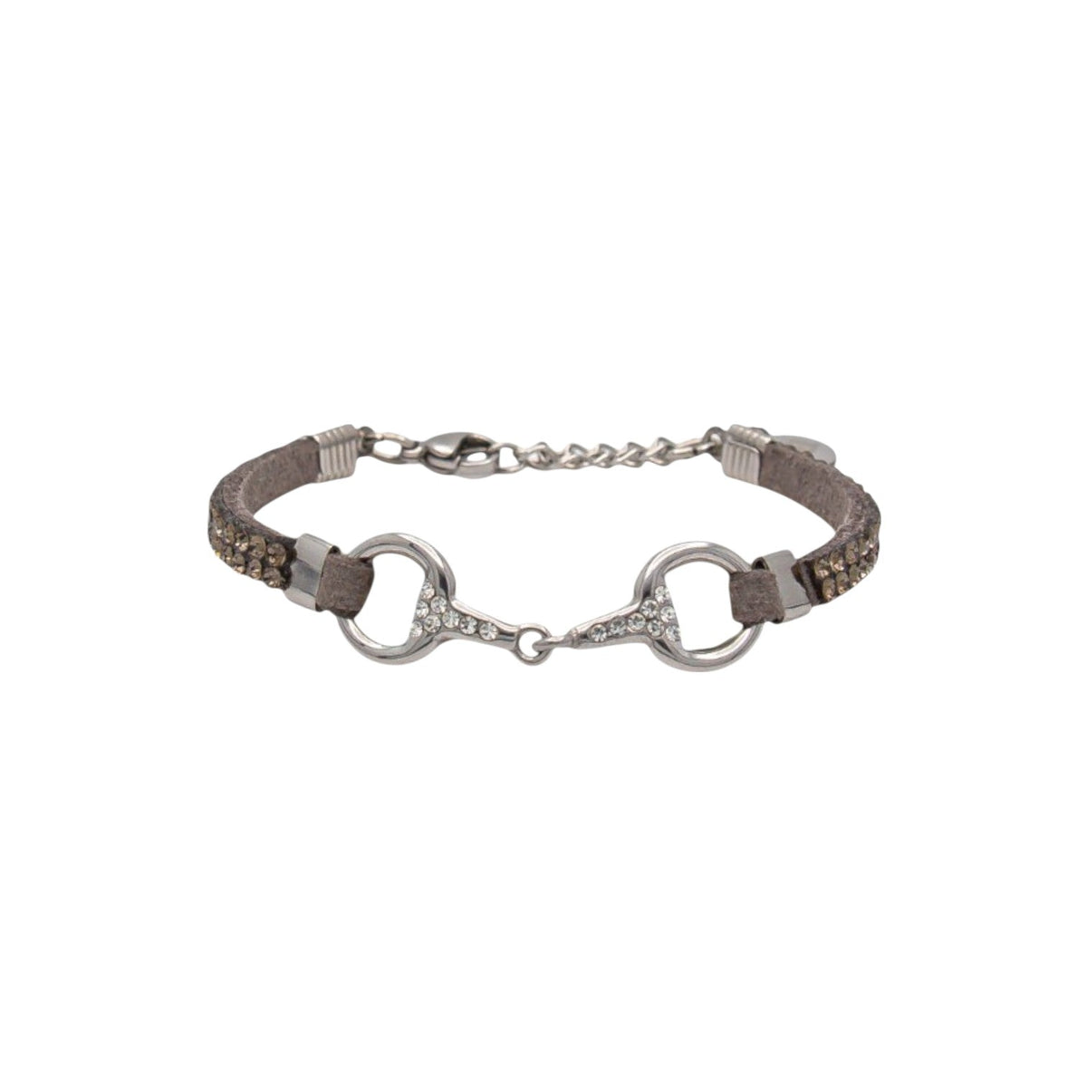 Equestrian Jewelry armband Lilo: bandje in suède-look met een bit in goud of zilver