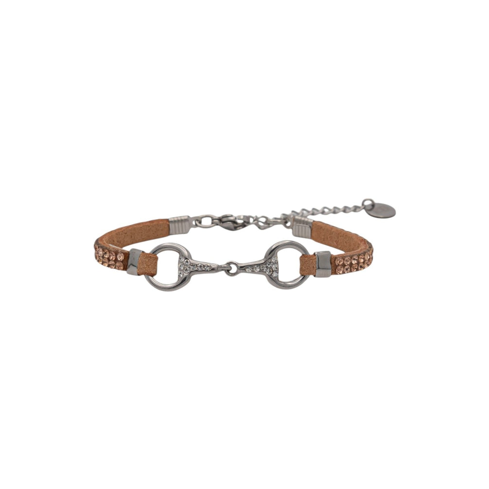 Equestrian Jewelry armband Lilo: bandje in suède-look met een bit in goud of zilver
