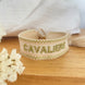 Equestrian Jewelry armband Cavalière in gekleurde stof met goudkleurig borduurwerk en schuifknoop
