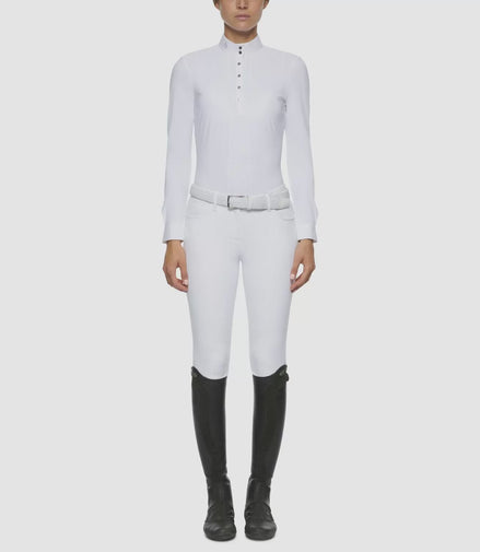 Cavalleria Toscana Dames Pleated Wedstrijd Shirt