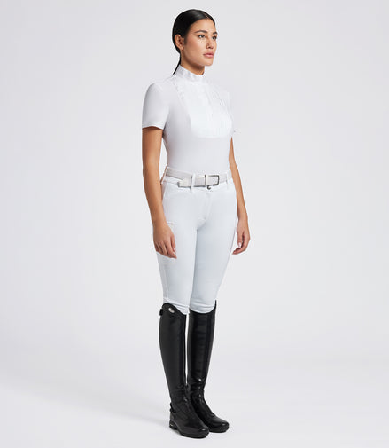 Cavalleria Toscana Dames Pleated Bib Jersey S/S Wedstrijd Shirt