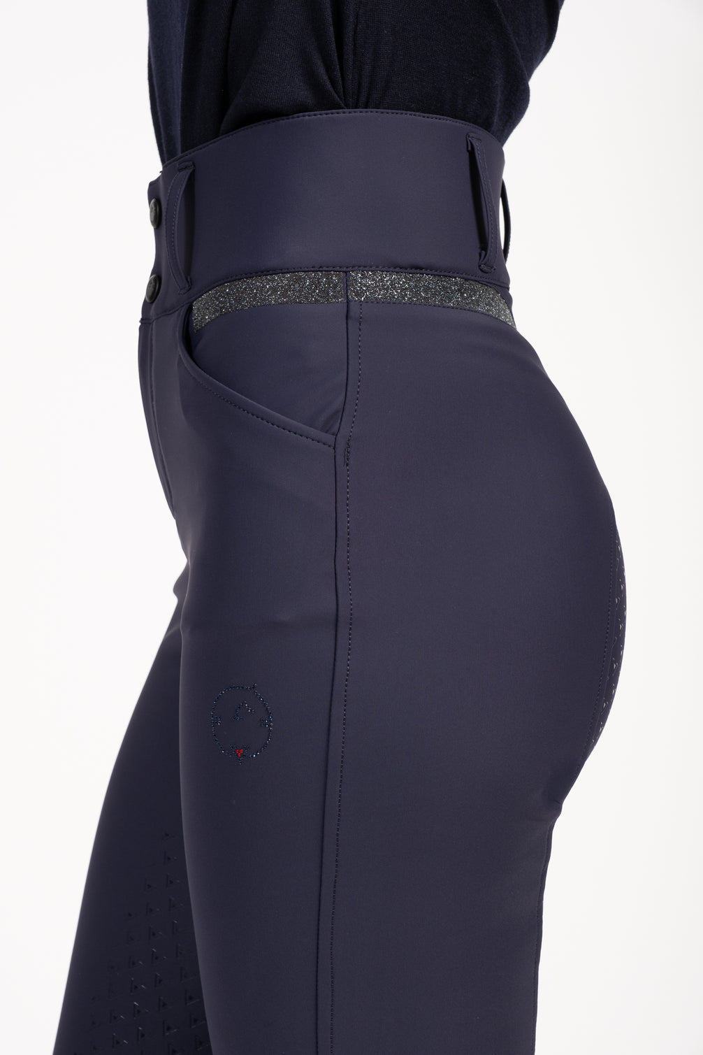 Pantalon d'équitation Vestrum Lab Cygnus Full Grip taille haute Femme