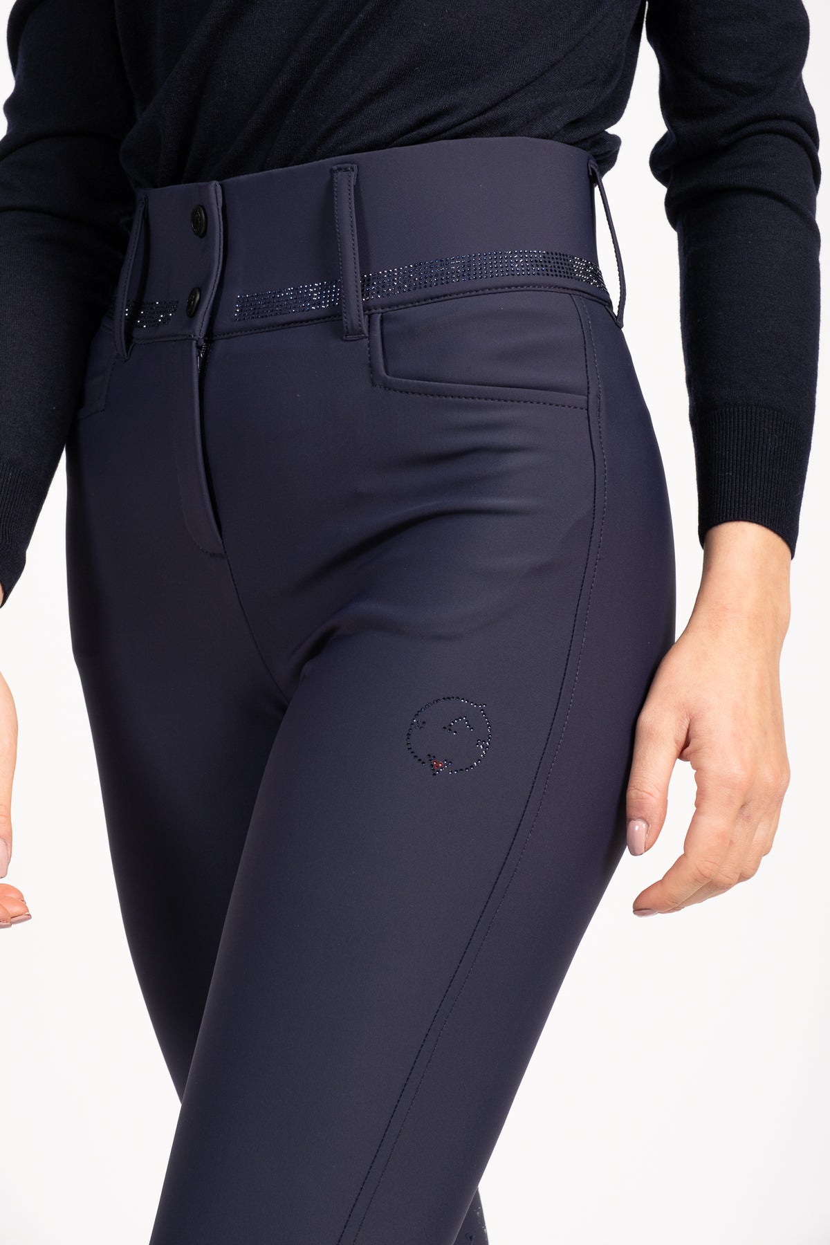 Pantalon d'équitation Vestrum Lab Libra Studs Full Grip taille haute Femme