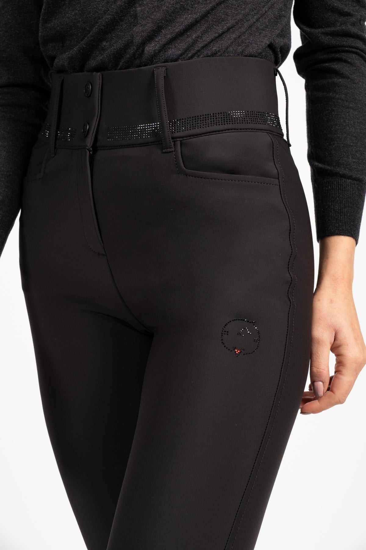 Pantalon d'équitation Vestrum Lab Libra Studs Full Grip taille haute Femme