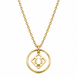 Equestrian Jewelry ketting Nali met grafische opengewerkte hoefijzerhanger, in zilver en goud