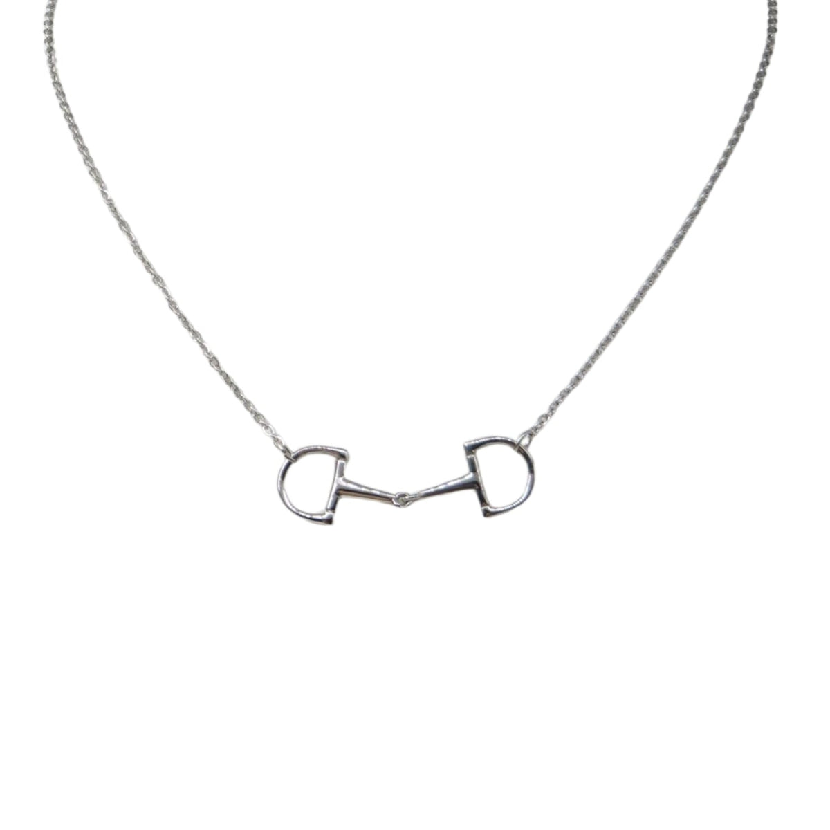 Equestrian Jewelry ketting Oly met hanger geïnspireerd op het Verdun-bit, in zilver en goud