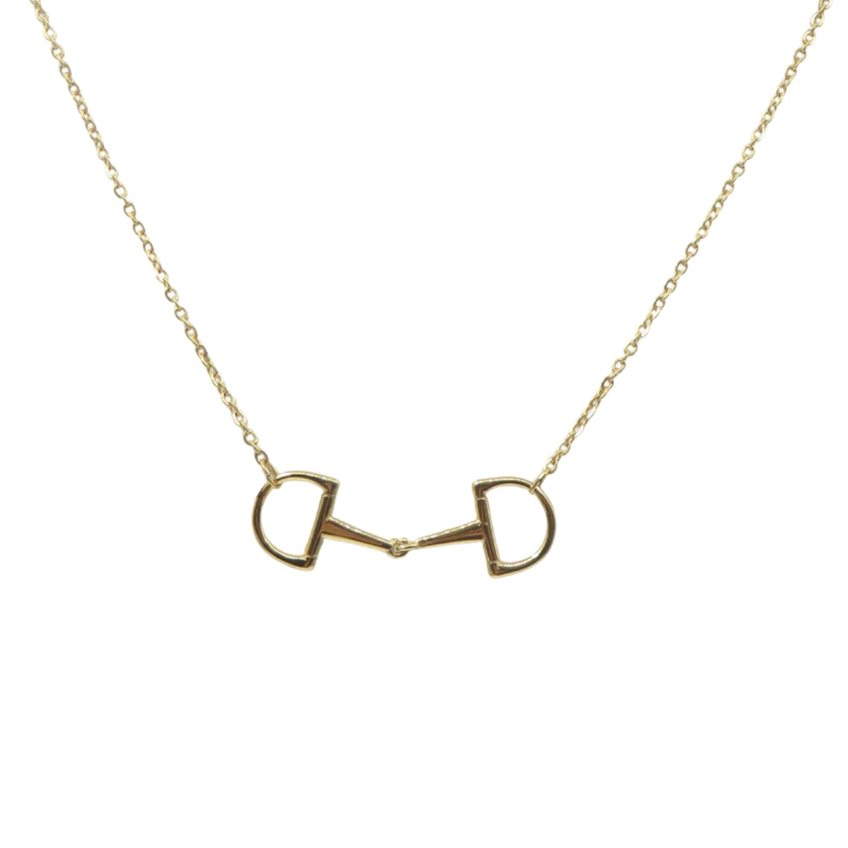 Equestrian Jewelry ketting Oly met hanger geïnspireerd op het Verdun-bit, in zilver en goud