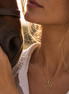 Equestrian Jewelry ketting Samy met stijgbeugelhanger in een fijne cirkel, in zilver en goud