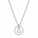 Equestrian Jewelry ketting Samy met stijgbeugelhanger in een fijne cirkel, in zilver en goud