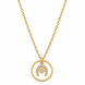 Equestrian Jewelry ketting Yumi met ronde hanger, hoefijzer met strass-steentjes en sterretje, in zilver en goud