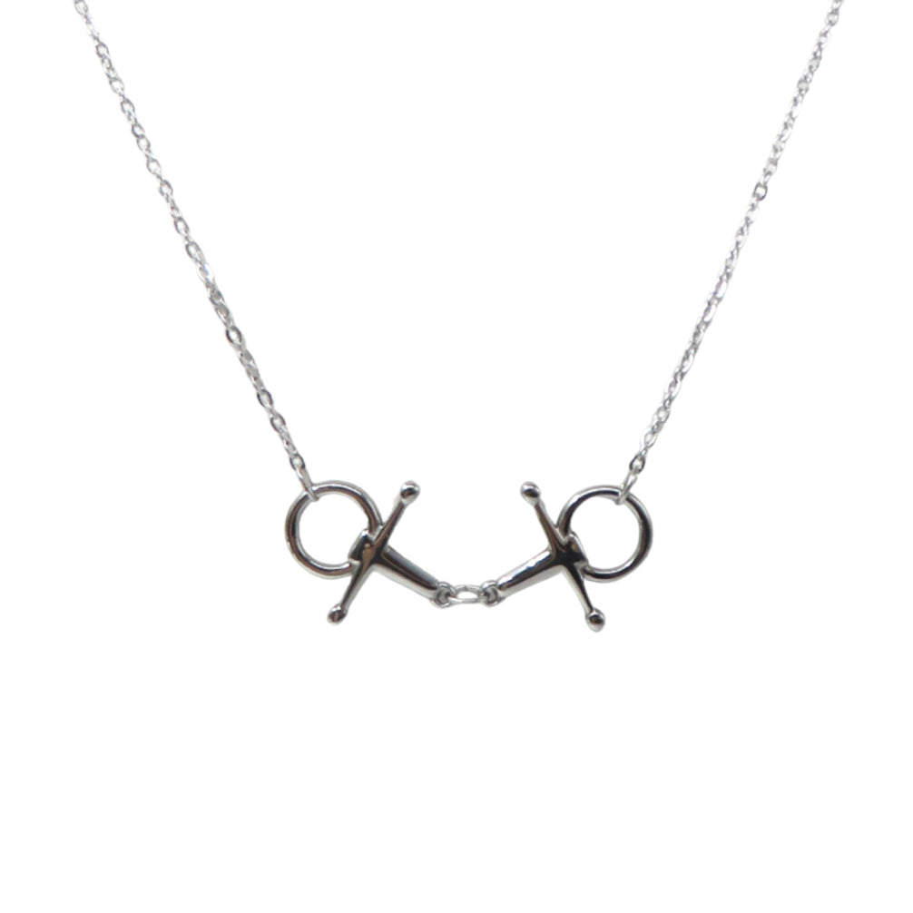 Equestrian Jewelry ketting Cisko met hanger in de vorm van een knebeltrens, in zilver en goud