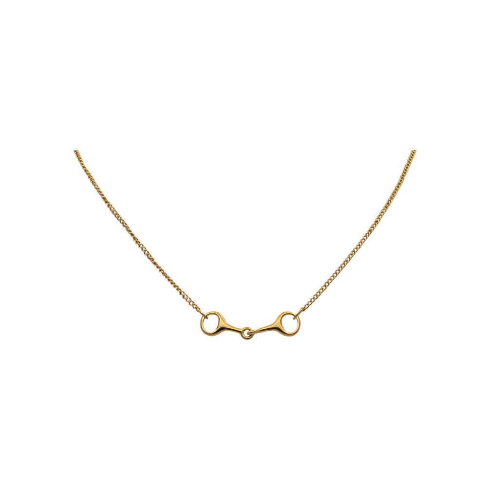 Equestrian Jewelry ketting Utah met bithanger aan een fijne ketting, in zilver en goud