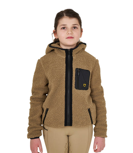 Equestro Teddy Zip Jas met Kap Kids