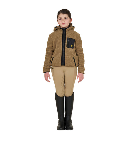 Equestro Teddy Zip Jas met Kap Kids