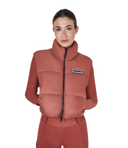 Equestro Cropped Nylon Rip Stop Vest Dames