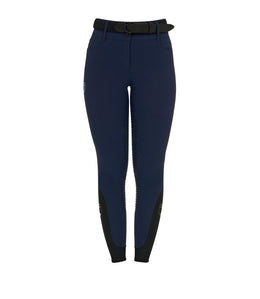 Equestro Rijbroek Hoge Taille Full Grip Strass Logo Dames