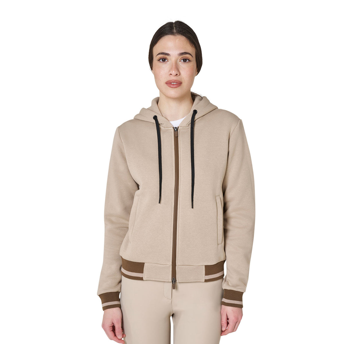 Sweat à Capuche Zippé Femme Equestro