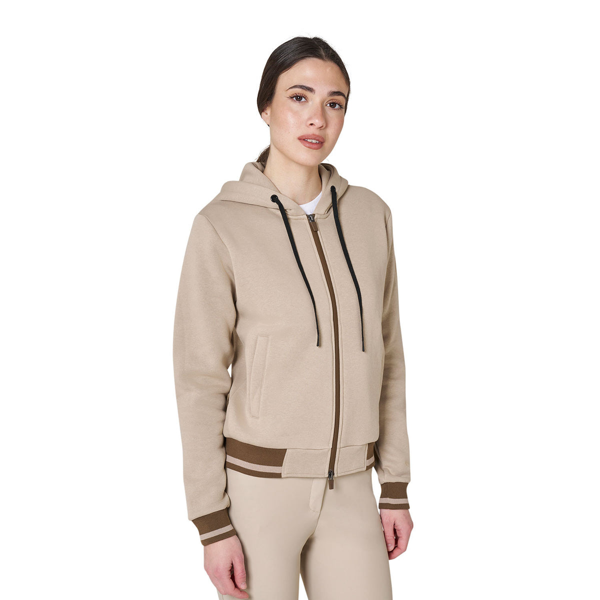 Sweat à Capuche Zippé Femme Equestro