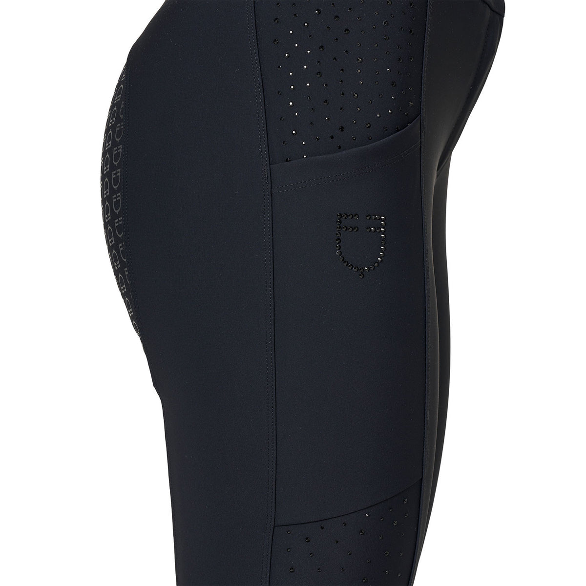 Pantalon d'équitation Equestro taille haute Full Grip strass Femme