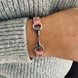 Equestrian Jewelry leren armband Fano met bit in zilver of goud, in verschillende leerkleuren