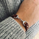 Equestrian Jewelry leren armband Fano met bit in zilver of goud, in verschillende leerkleuren