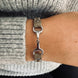 Equestrian Jewelry leren armband Fano met bit in zilver of goud, in verschillende leerkleuren