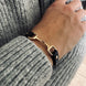 Equestrian Jewelry leren armband Fano met bit in zilver of goud, in verschillende leerkleuren