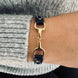 Equestrian Jewelry leren armband Fano met bit in zilver of goud, in verschillende leerkleuren