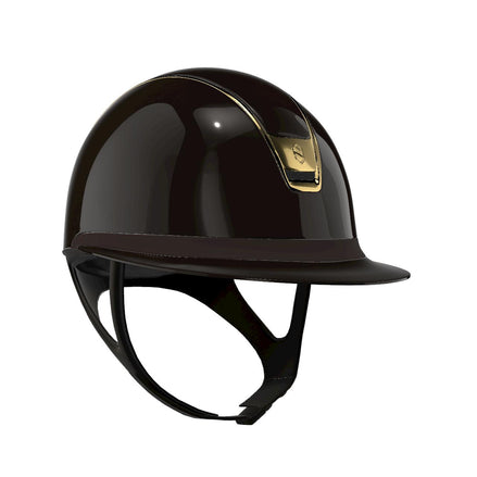 Casque d'équitation Samshield Miss Shield 2.0 Glossy Brown Chrome Gold