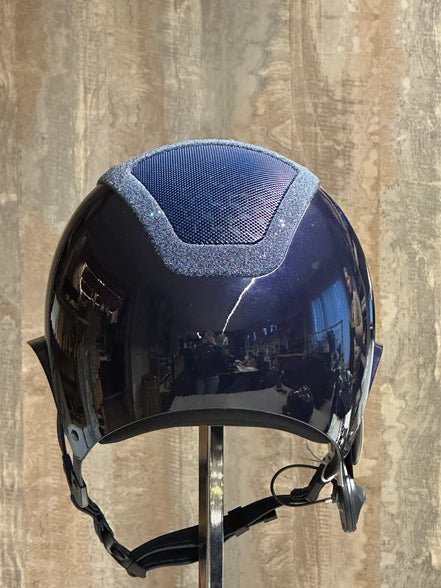 Lunettes de soleil Kask Star Lady Pure Shine, monture bleu marine à cristaux, chrome noir.