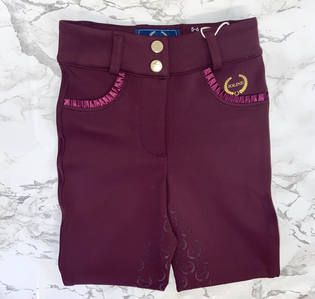 Joline Rijbroek Meisjes Burgundy