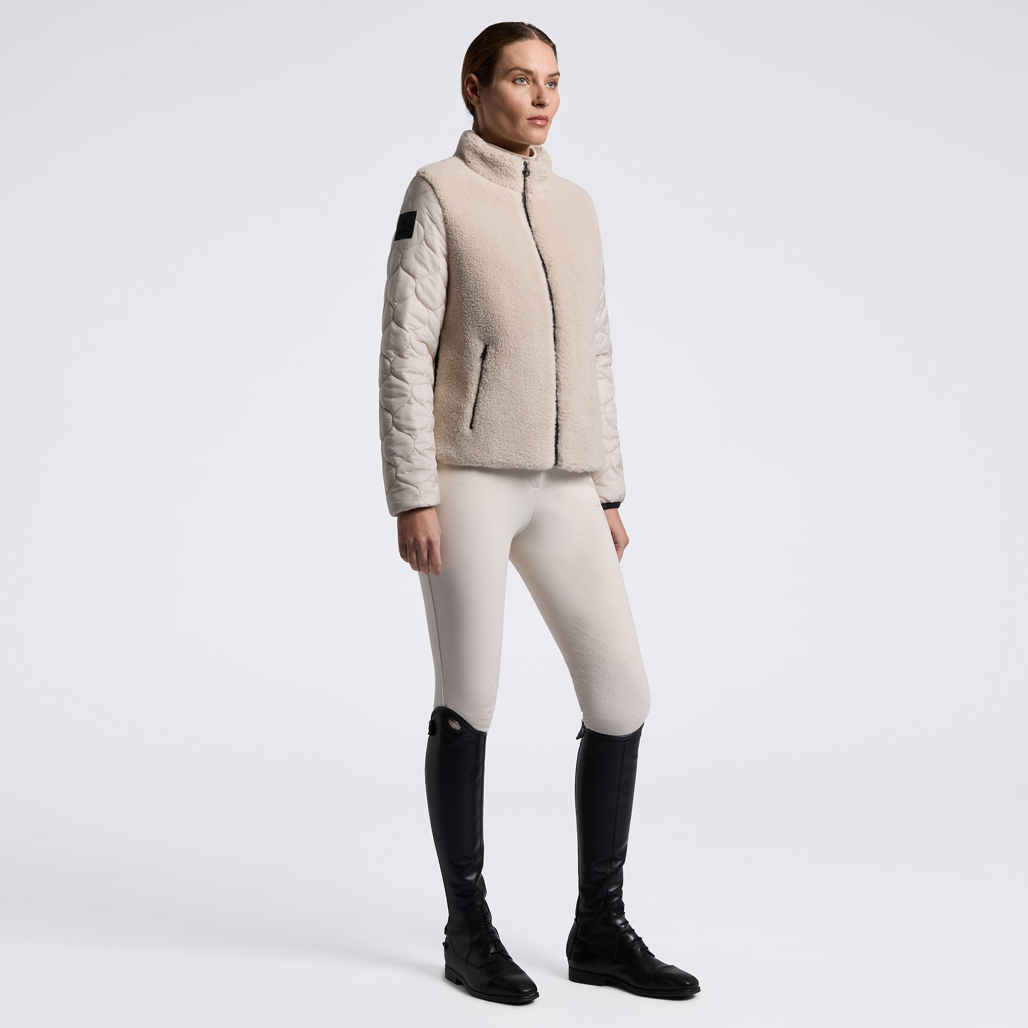 Cavalleria Toscana Teddy Bear Fleece + Nylon Jacket Dames