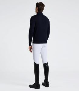 Cavalleria Toscana Heren Merino Half Zip Turtleneck Sweater