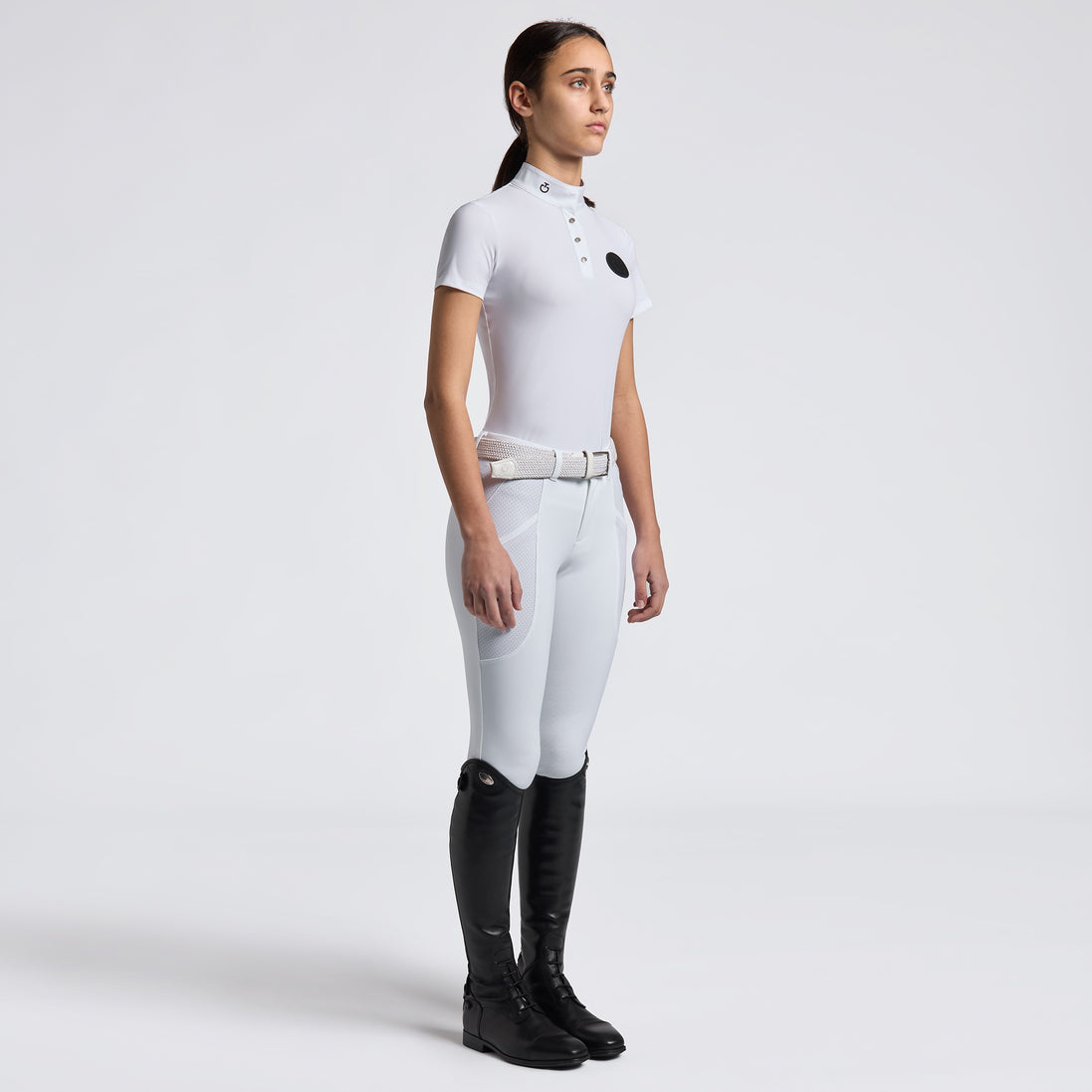 Cavalleria Toscana Jersey Competition Polo Short Sleeve Girls