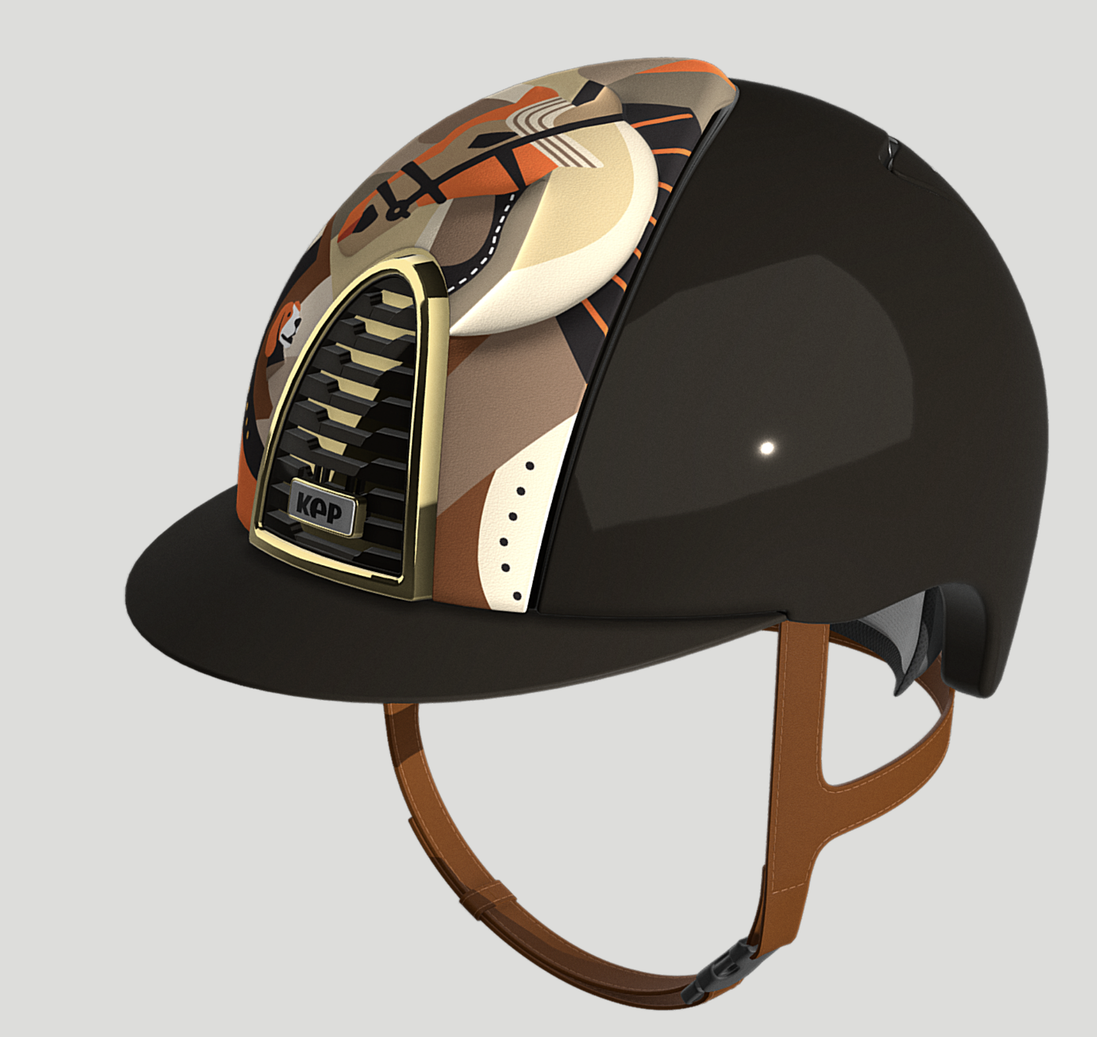 Kep Italia Cromo 2.0 Polish Brown Front Pegasus Orange Mirror Gold Strap Cognac