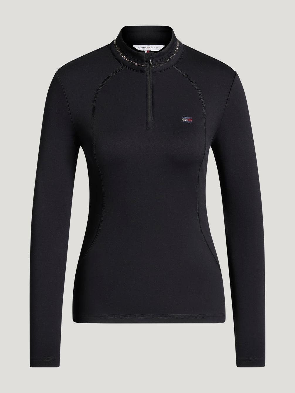 Tommy Hilfiger Cady 1/4 Zip Rhinestone Training Top Dames