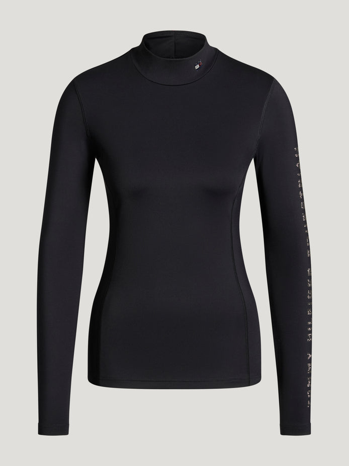 Tommy Hilfiger Amelie Rhinestone High Neck Baselayer Dames