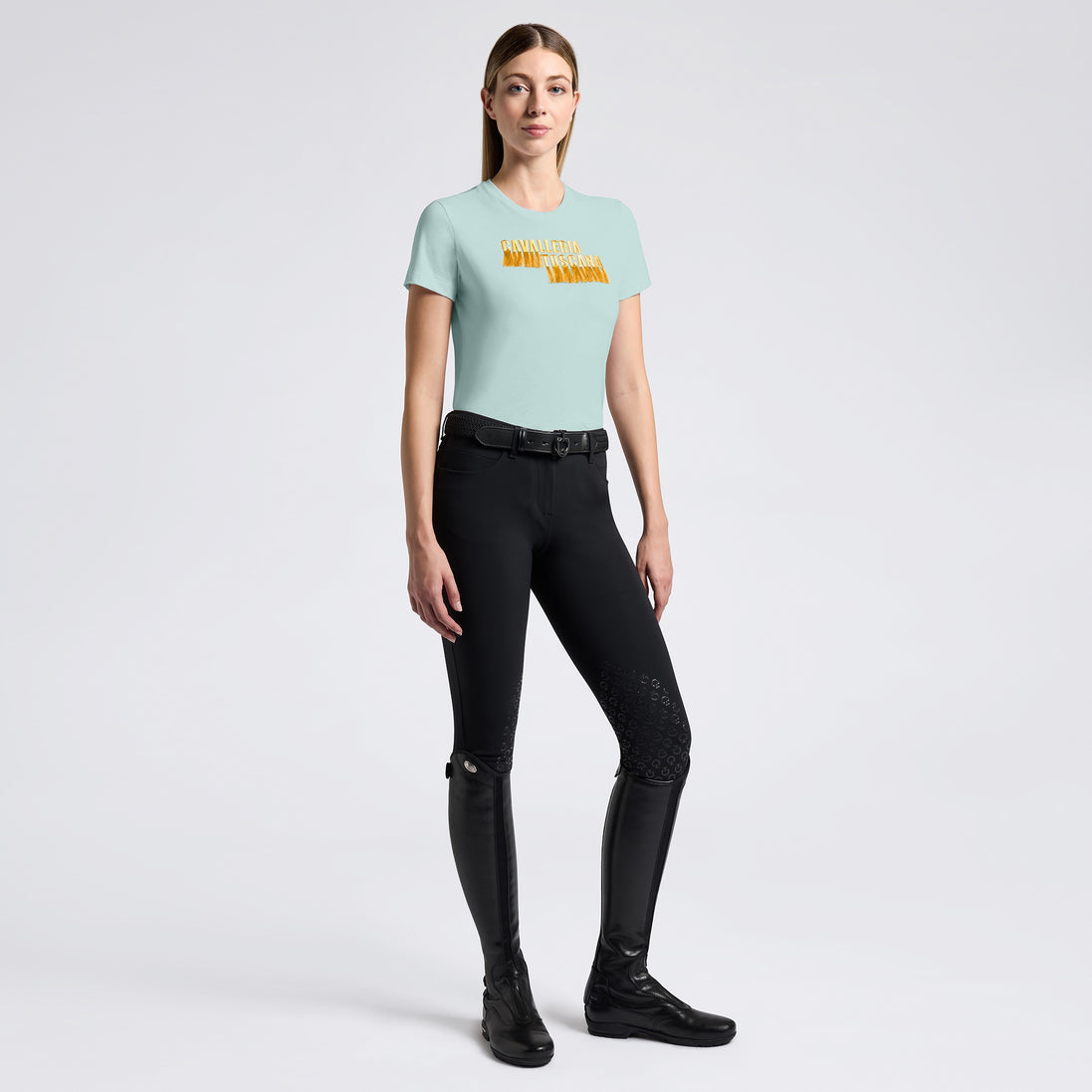 Cavalleria Toscana Cotton T-Shirt with/3D Stamp Logo Women