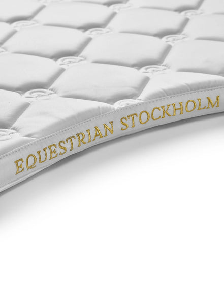 Equestrian Stockholm Zadeldoek Gold White Perfection