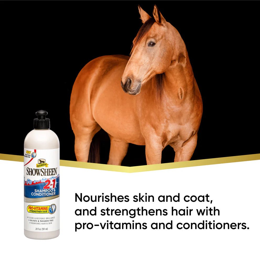 Absorbine Showsheen 2 in 1 Shampoo and Conditioner 591ml Verzorgingsproducten - Maddelin Equestrian Absorbine