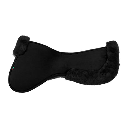 Acavallo Close Contact Half Pad met Memory Foam – Lamswol Zwart Zadelonderleggers - Maddelin Equestrian Acavallo
